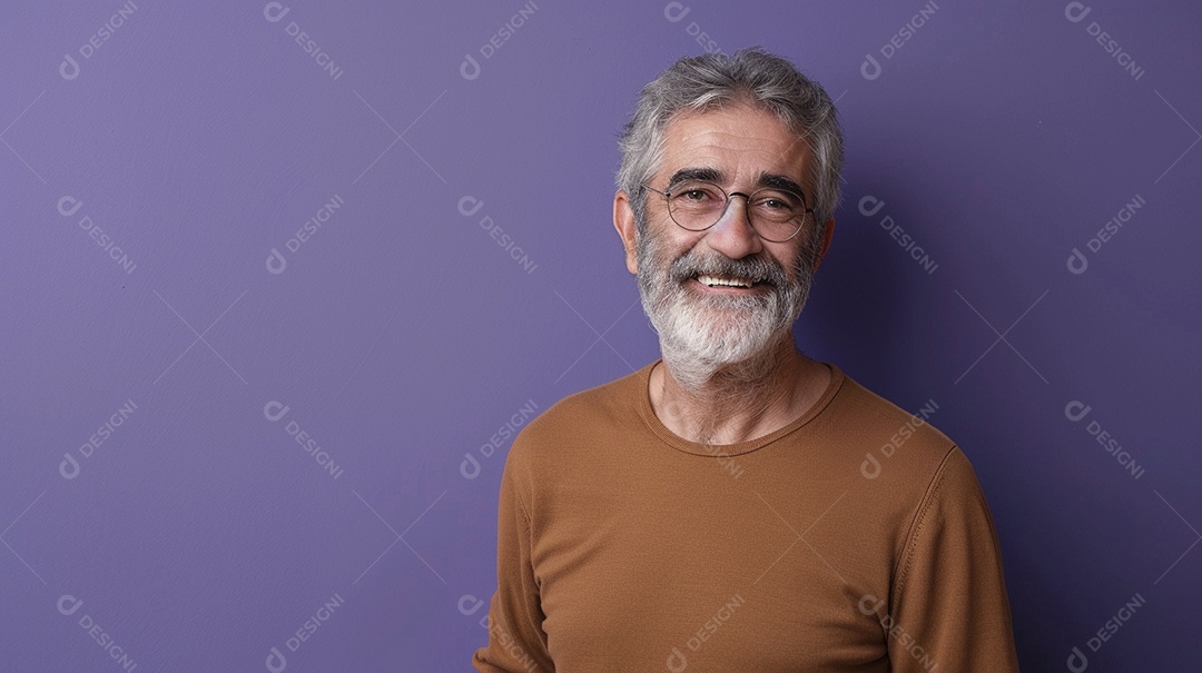 Homem de 50 anos expressando afeto