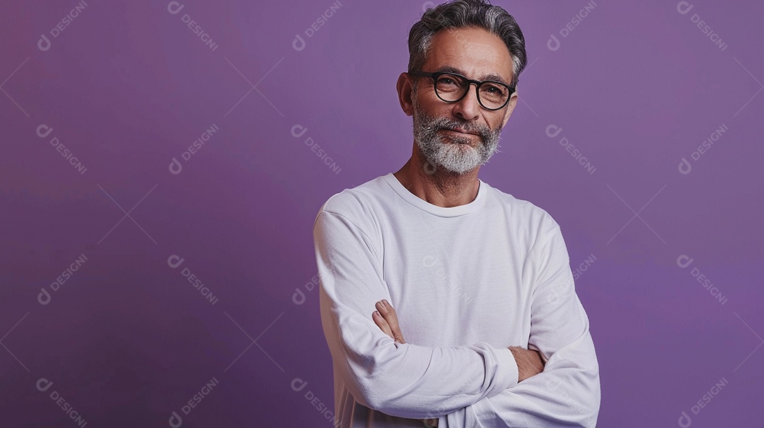 Homem de 50 anos expressando afeto