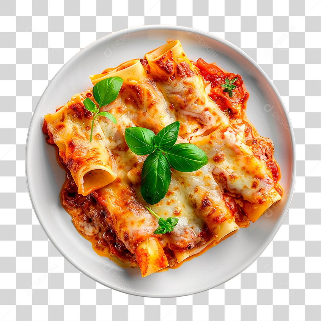 Prato de Lasanha PNG Transparente