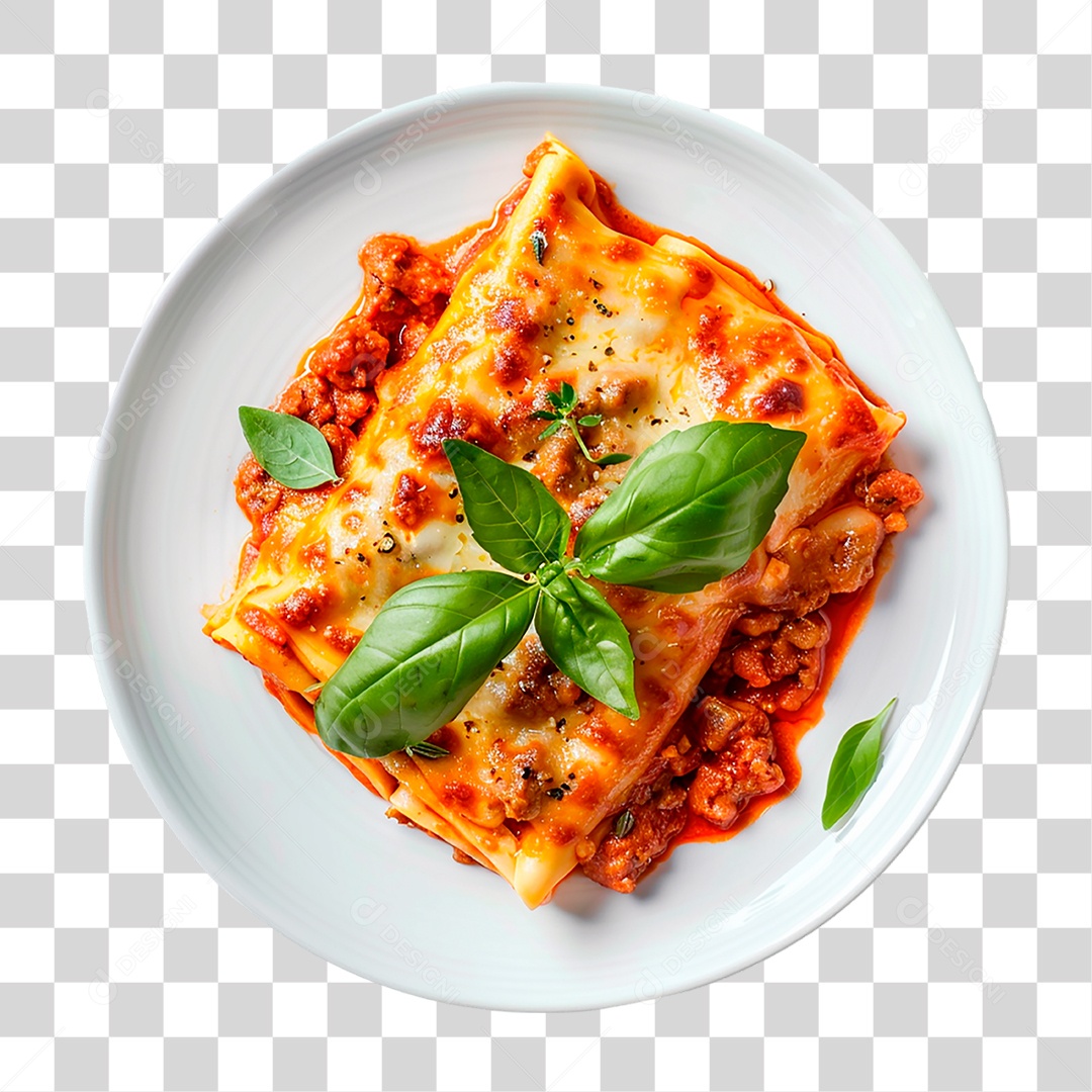 Prato de Lasanha PNG Transparente
