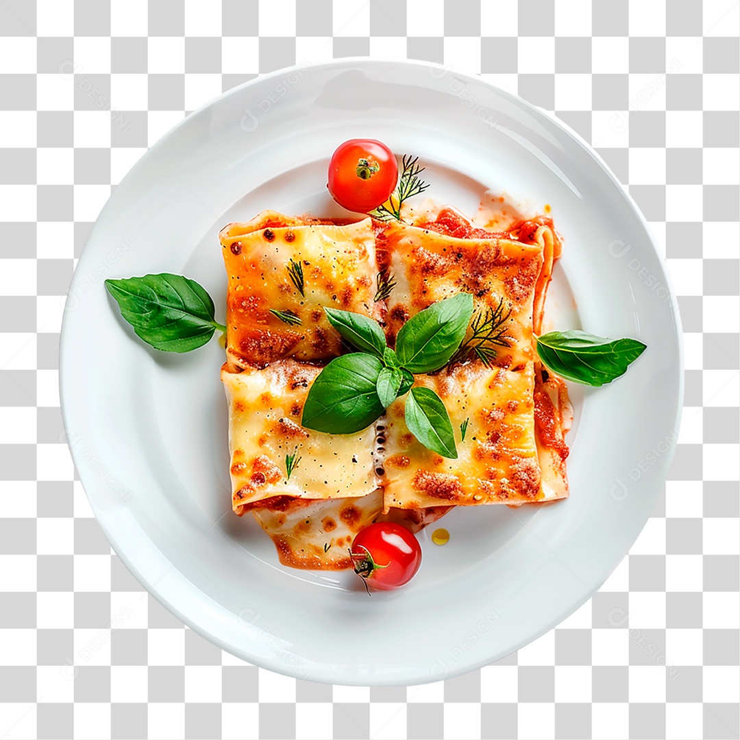 Prato de Lasanha PNG Transparente