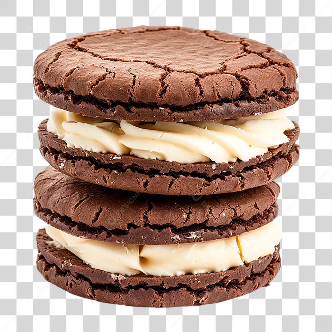 Pilha de Bolacha Recheada PNG Transparente