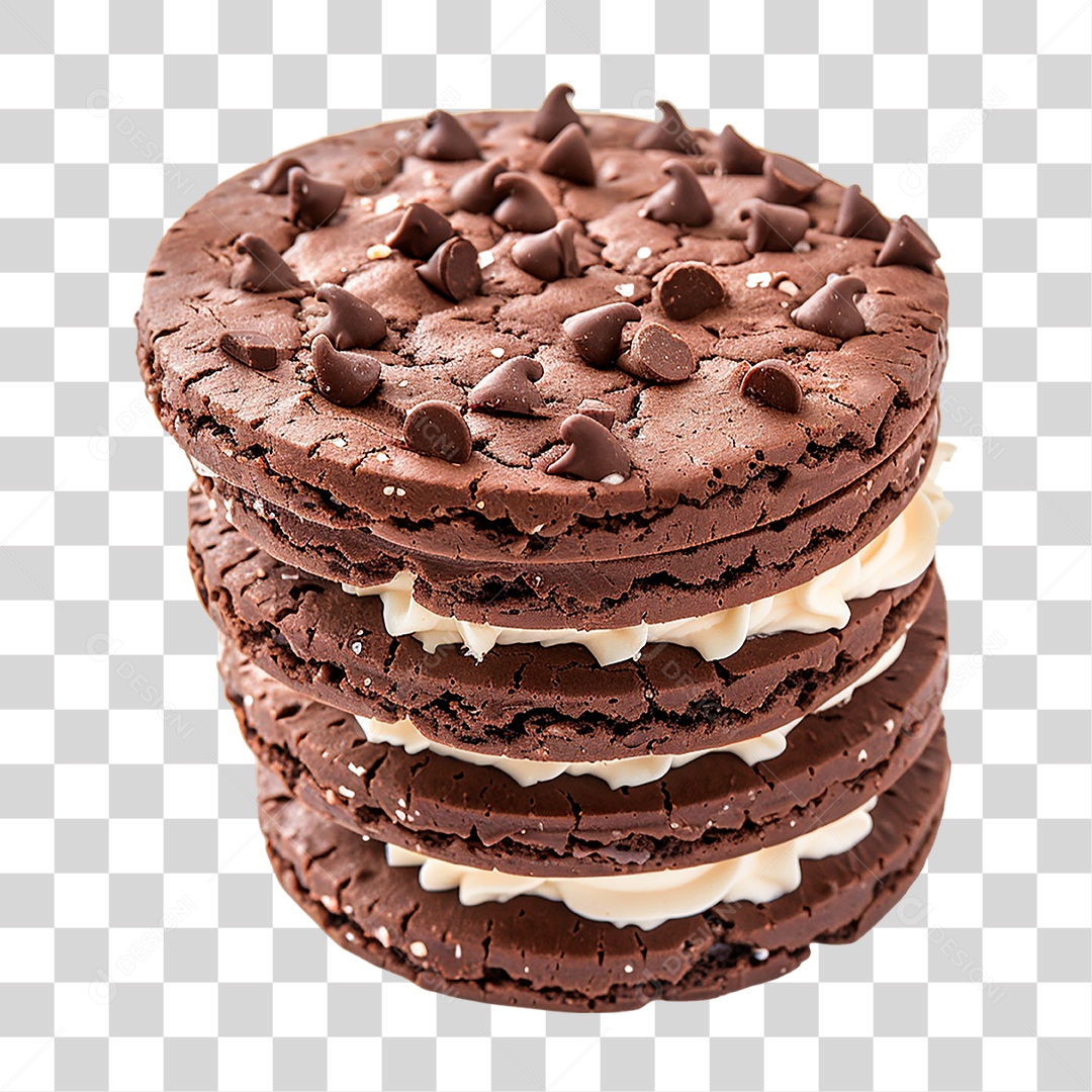 Pilha de Bolacha Recheada PNG Transparente