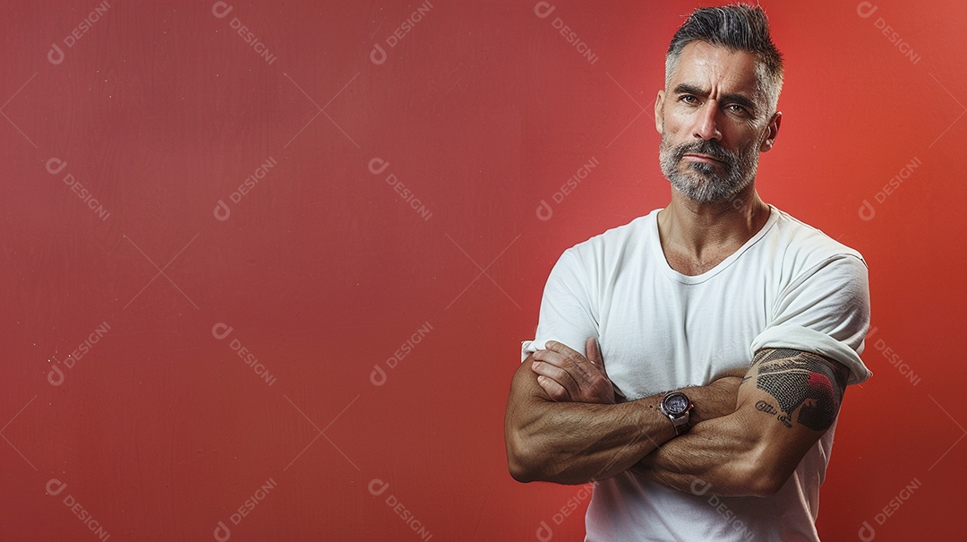 Homem de 50 anos expressando afeto