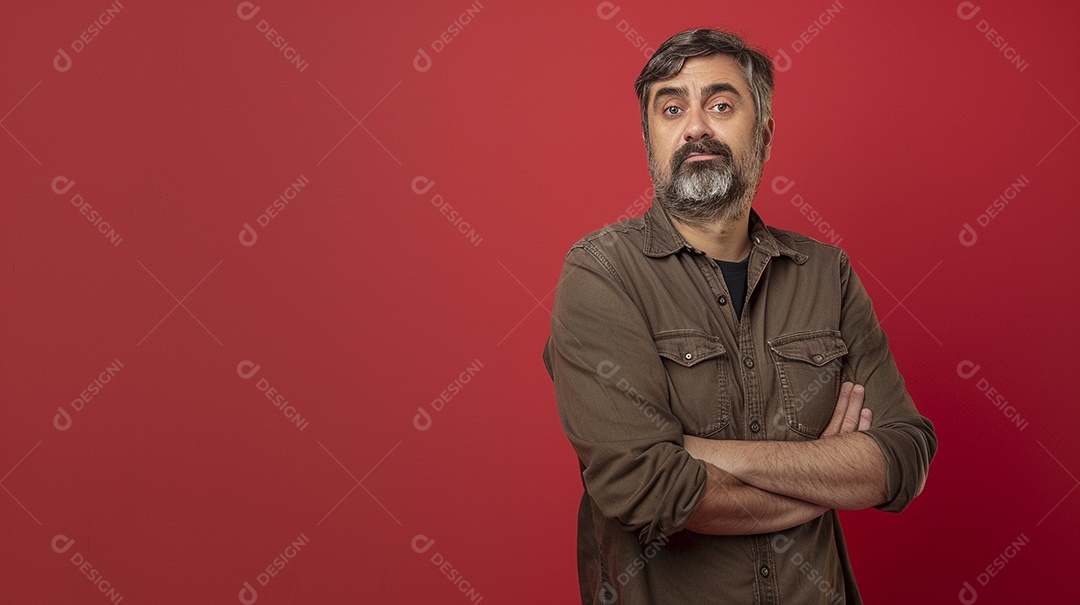 Homem de 50 anos expressando afeto