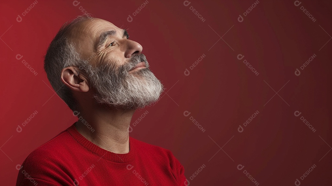 Homem de 50 anos expressando afeto