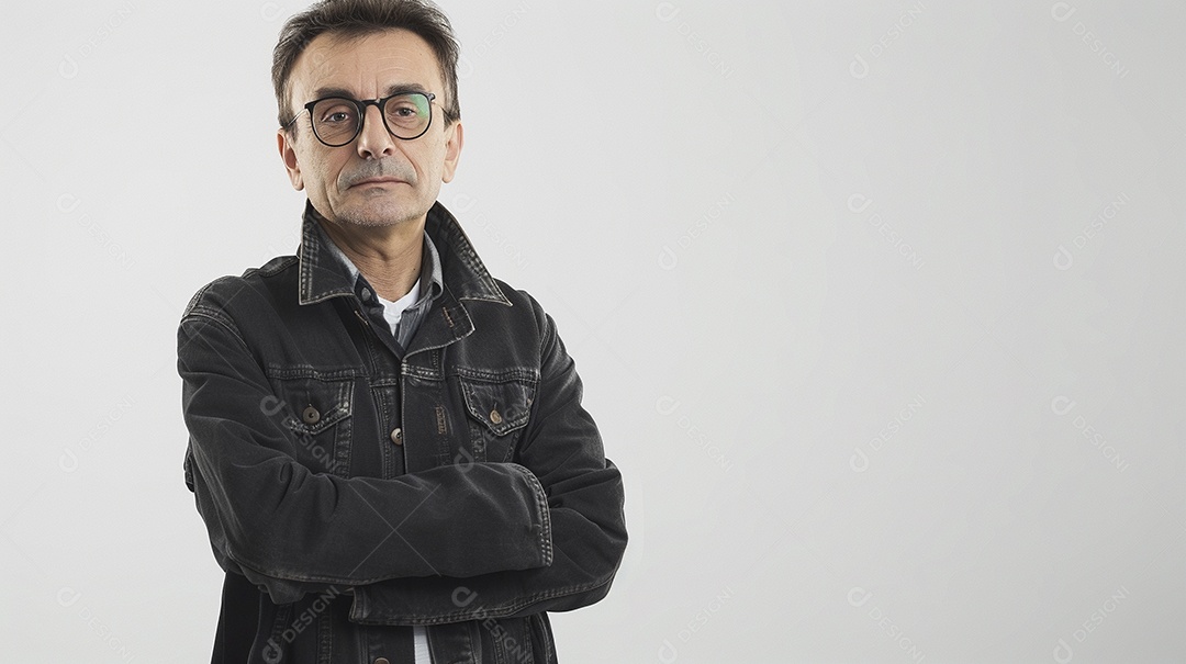 Homem de 50 anos expressando afeto