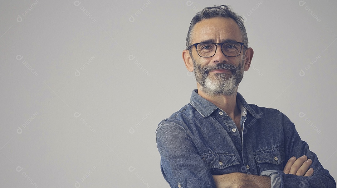 Homem de 50 anos expressando afeto