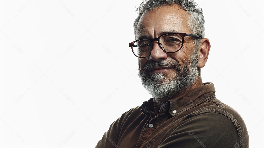 Homem de 50 anos expressando afeto