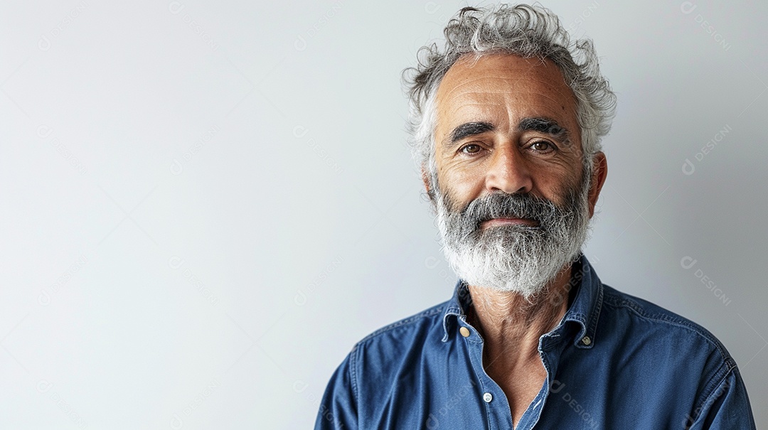 Homem de 50 anos expressando afeto