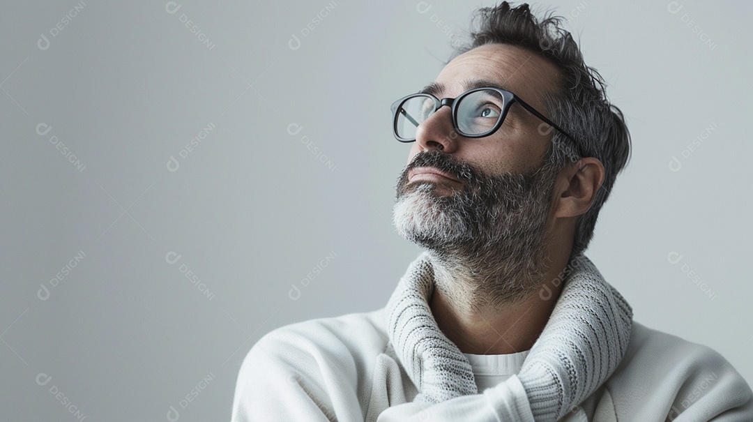 Homem de 50 anos expressando afeto