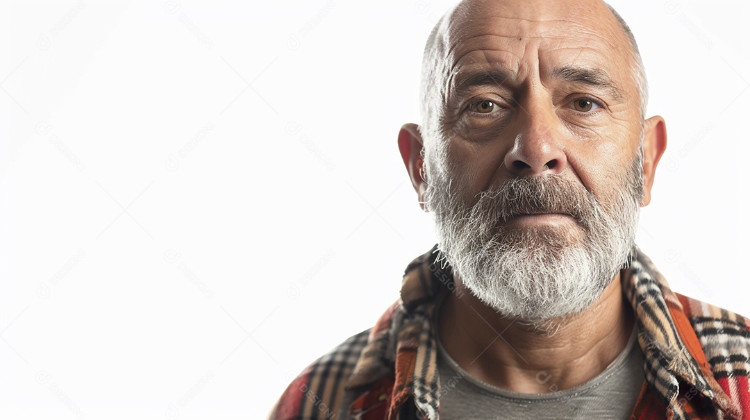 Homem de 50 anos expressando afeto