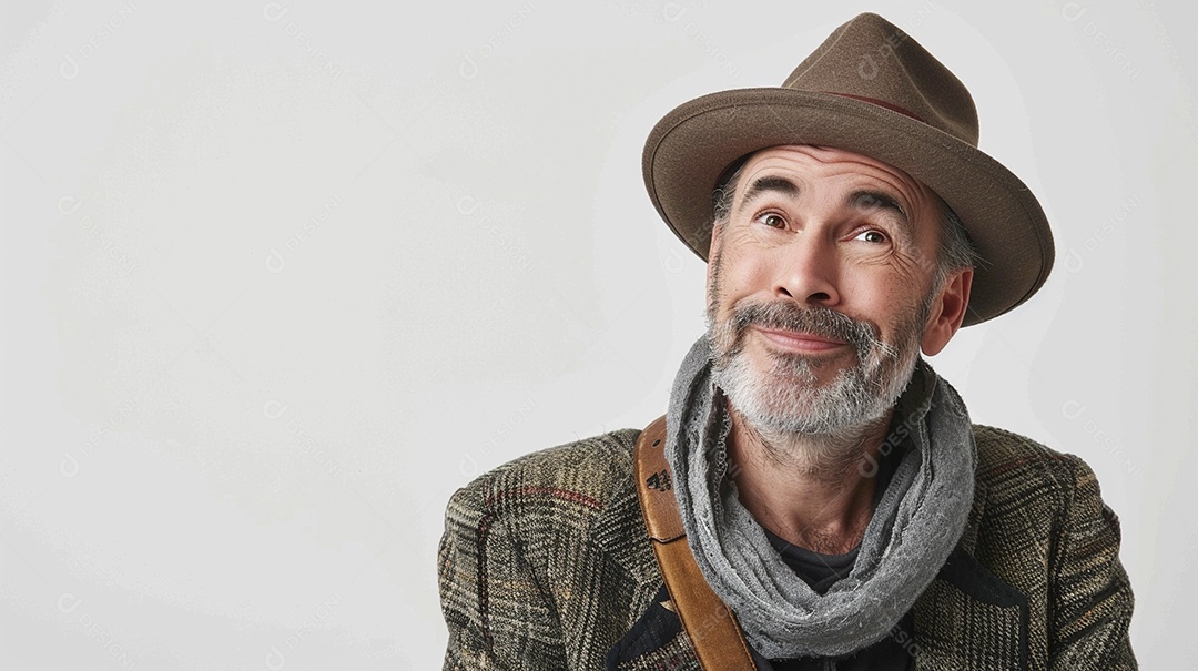 Homem de 50 anos expressando afeto