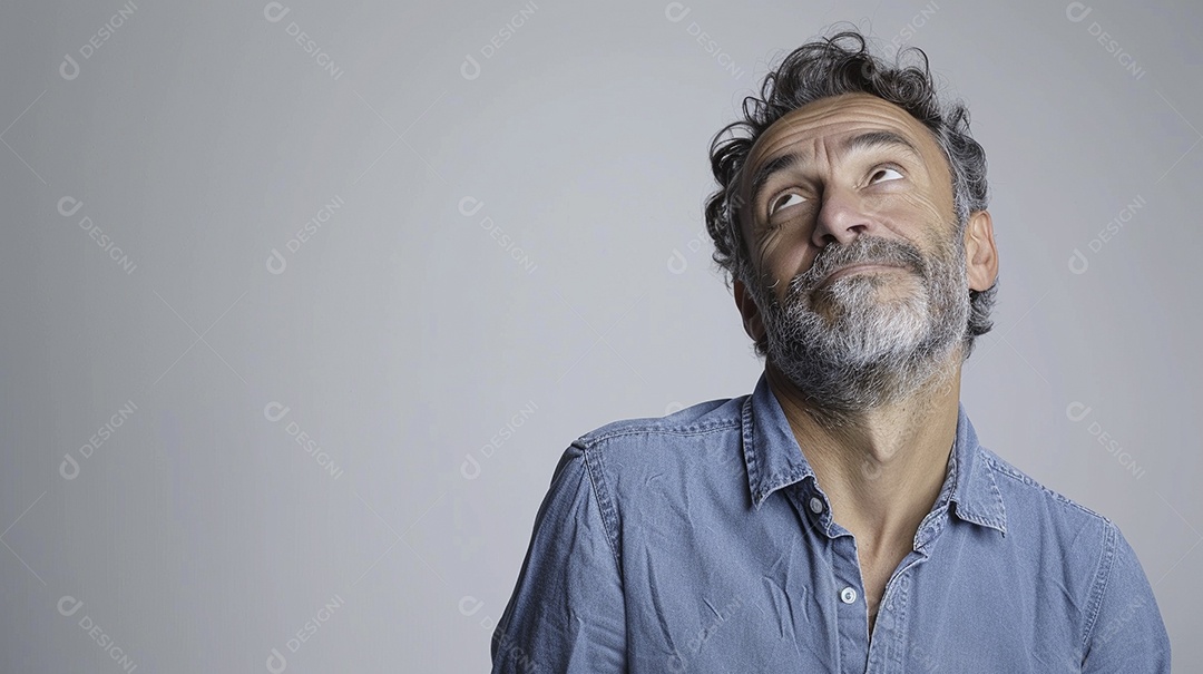 Homem de 50 anos expressando afeto