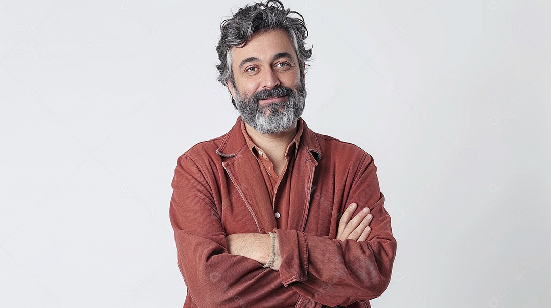 Homem de 50 anos expressando afeto