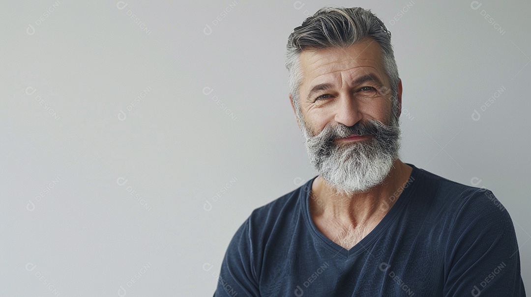 Homem de 50 anos expressando afeto