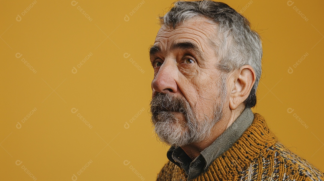 Homem de 50 anos expressando afeto