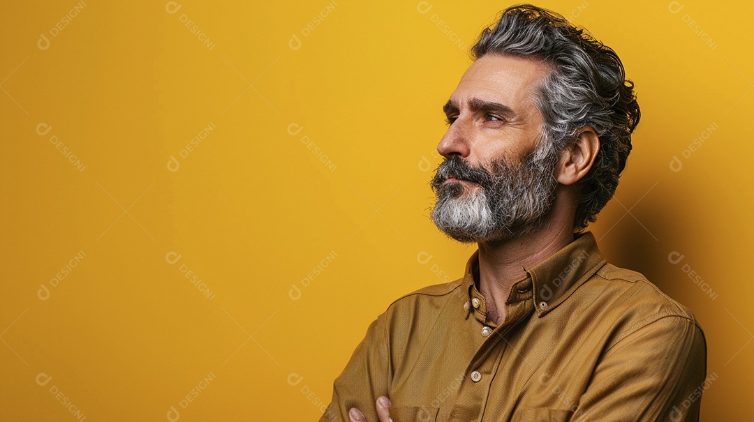 Homem de 50 anos expressando afeto