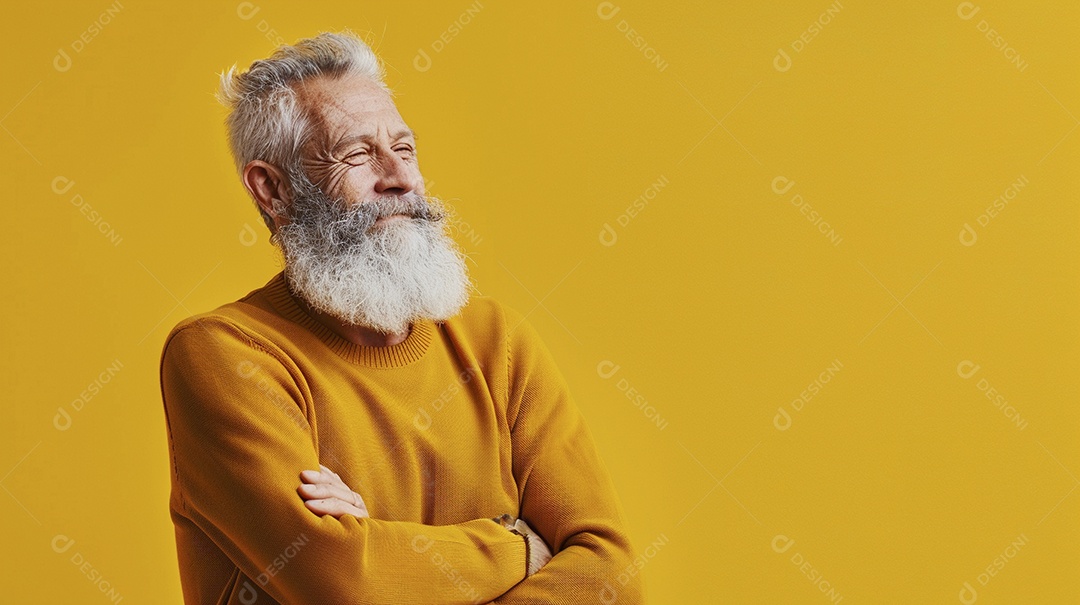 Homem de 50 anos expressando afeto