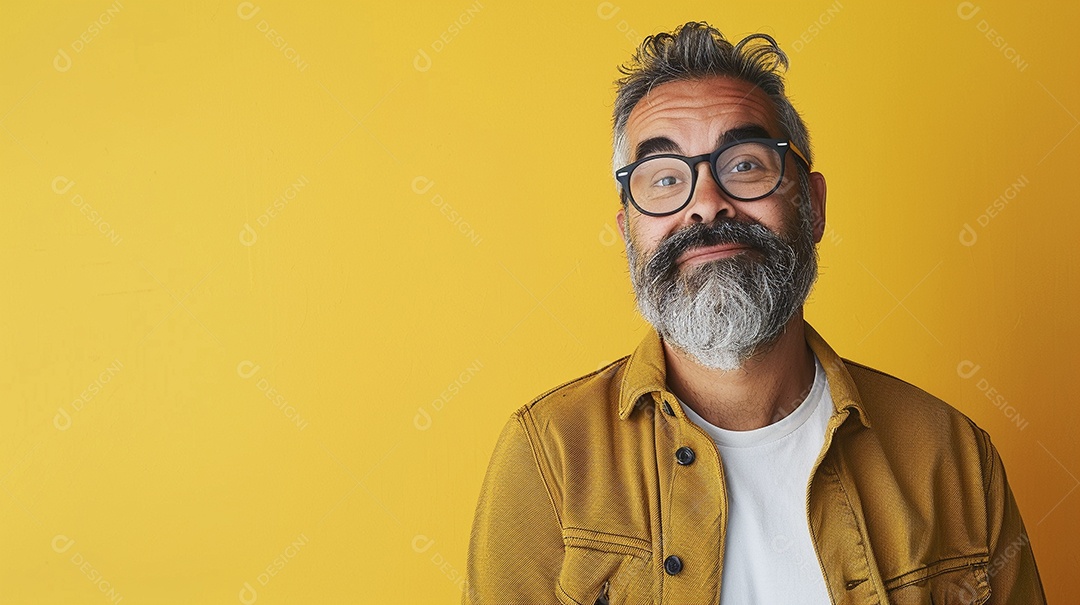 Homem de 50 anos expressando afeto