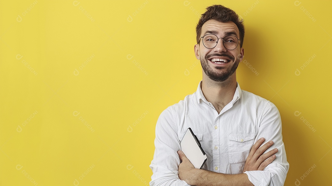 Contador masculino expressando afeto