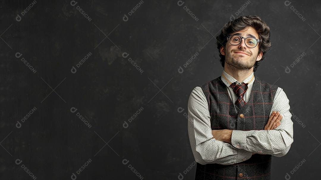 Contador masculino expressando afeto