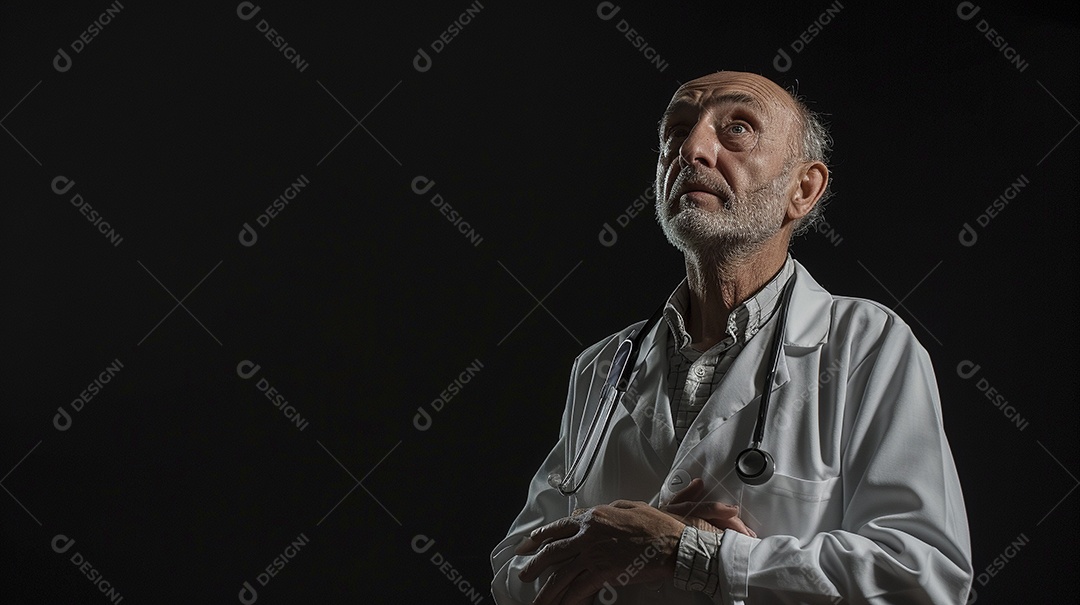 Médico masculino expressando afeto