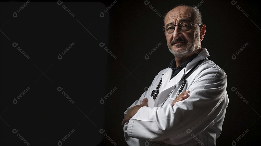 Médico masculino expressando afeto