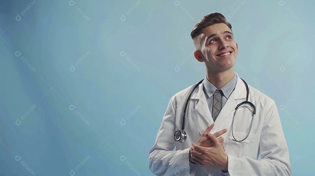 Médico masculino expressando afeto