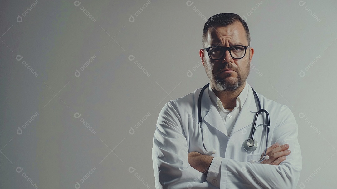 Médico masculino expressando afeto