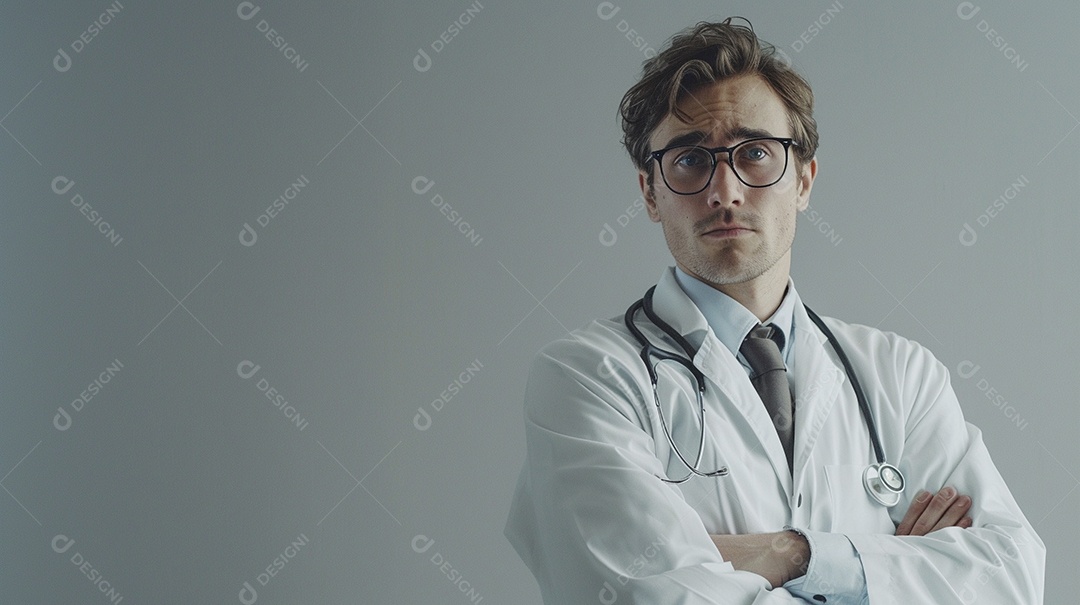 Médico masculino expressando afeto