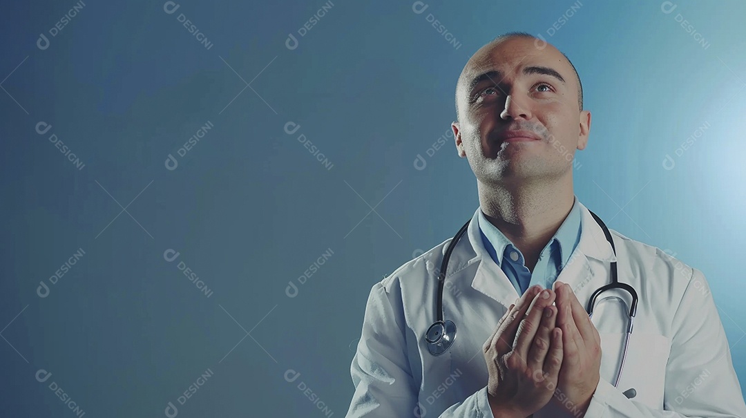 Médico masculino expressando afeto