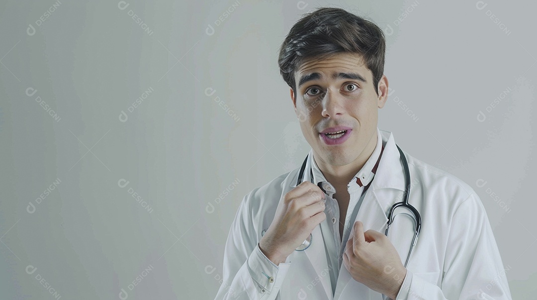 Médico masculino expressando afeto