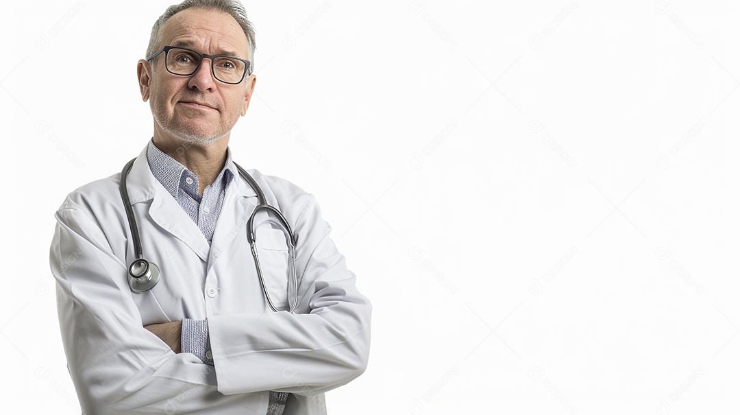 Médico masculino expressando afeto