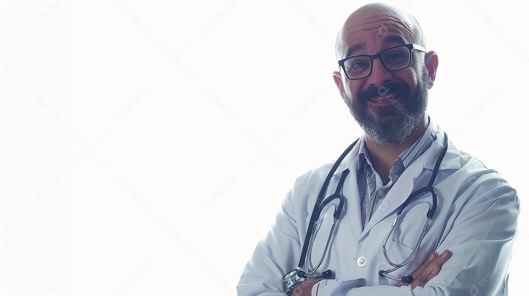 Médico masculino expressando afeto
