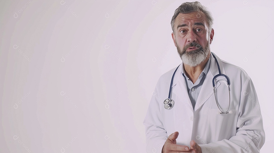 Médico masculino expressando afeto