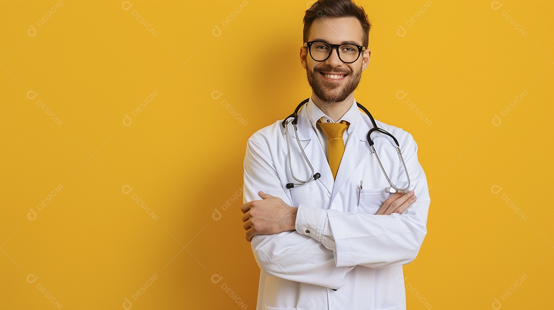 Médico masculino expressando afeto