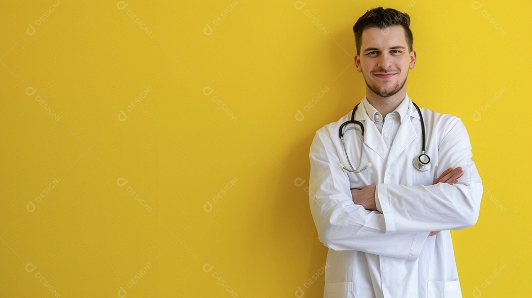 Médico masculino expressando afeto