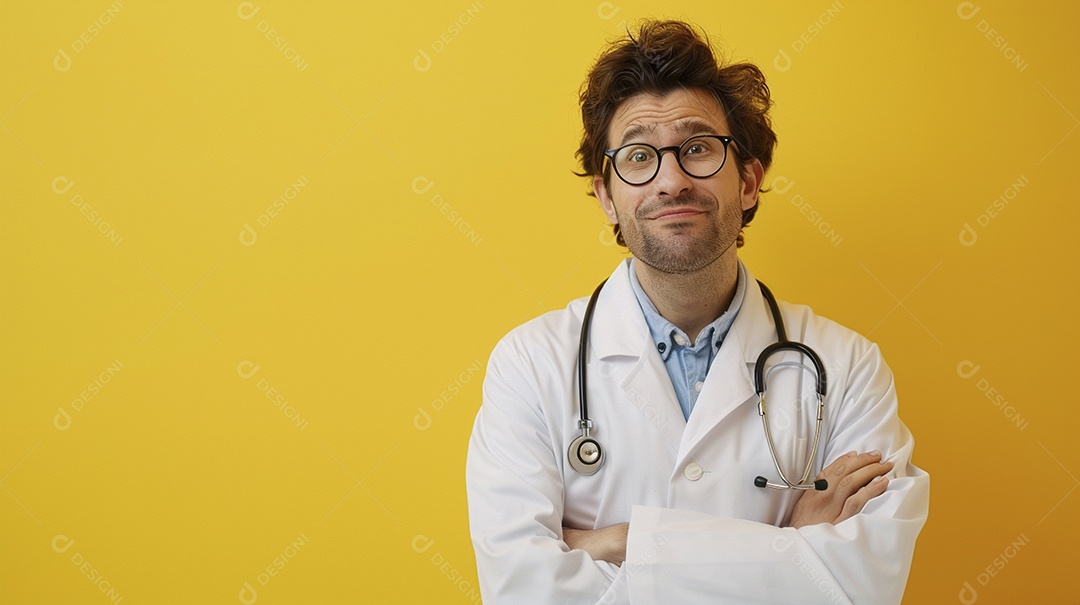 Médico masculino expressando afeto