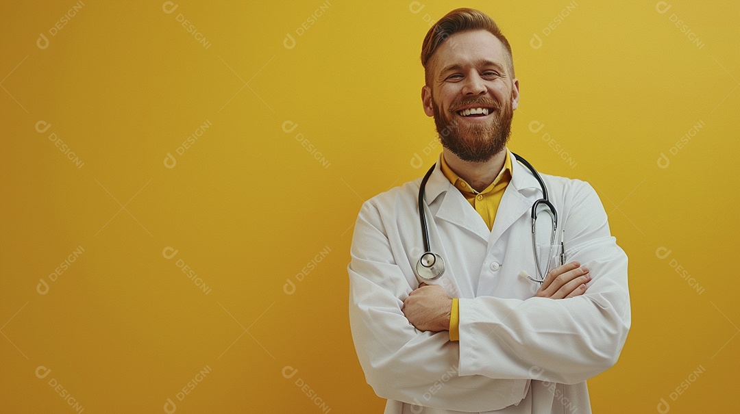 Médico masculino expressando afeto