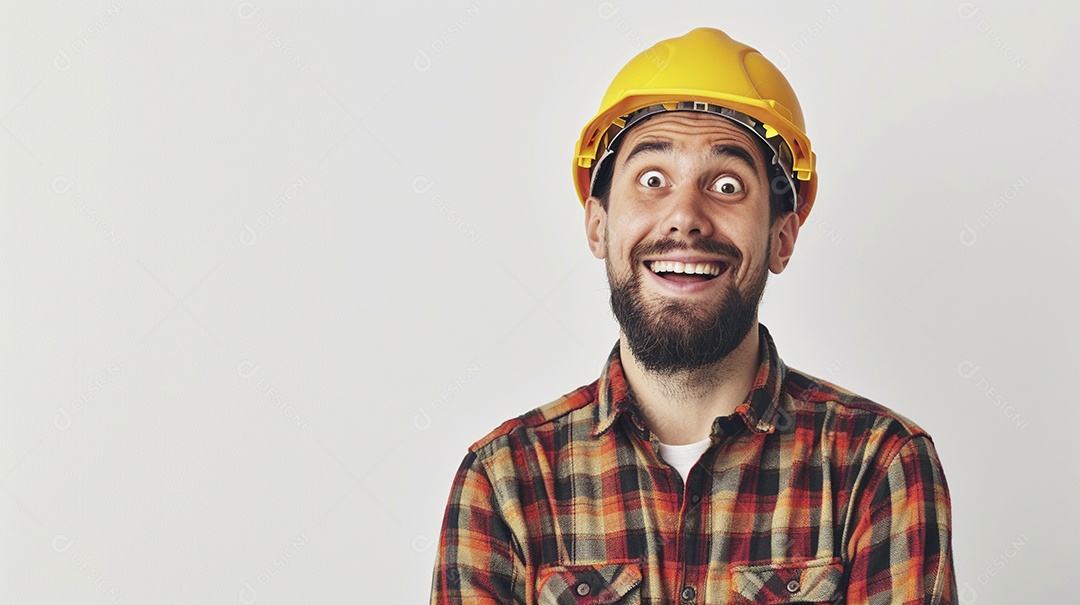 Engenheiro masculino expressando afeto isolado