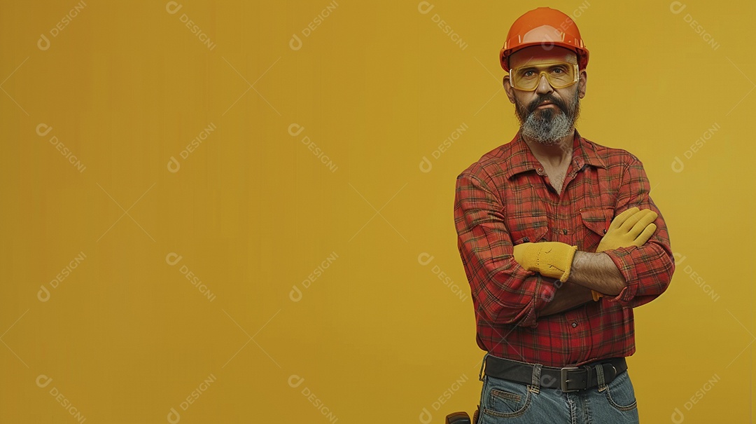 Engenheiro masculino expressando afeto isolado