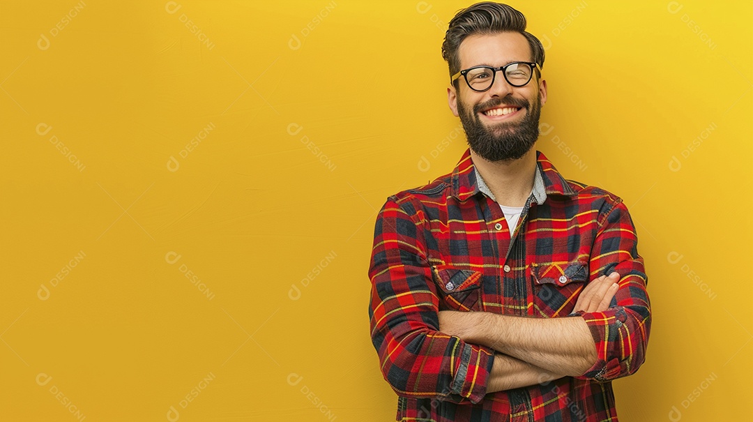 Engenheiro masculino expressando afeto isolado