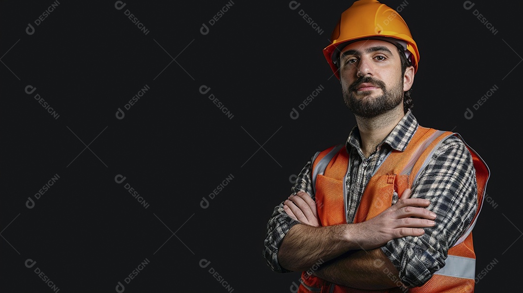 Engenheiro masculino expressando afeto isolado