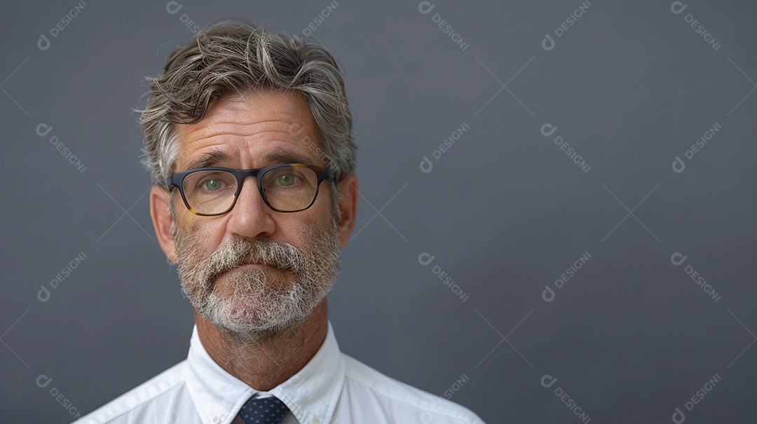 Diretor masculino expressando afeto sobre fundo isolado