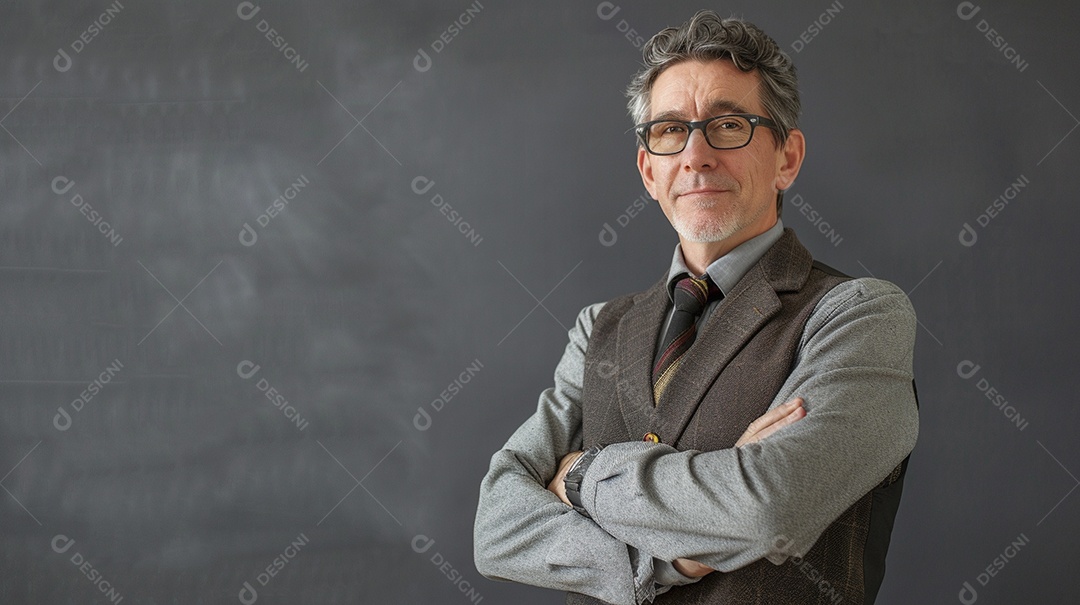 Diretor masculino expressando afeto sobre fundo isolado