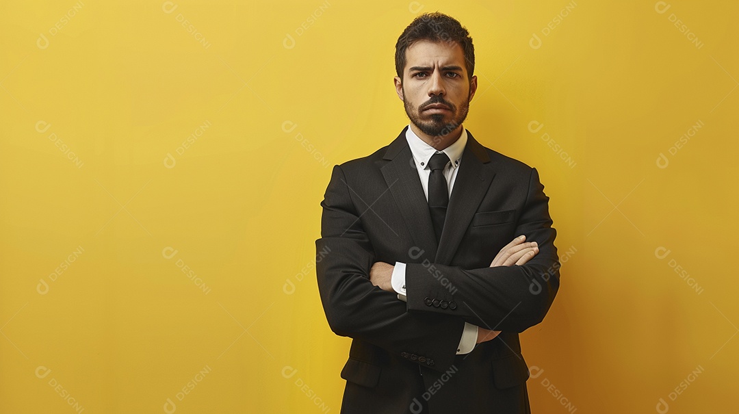 Advogado masculino expressando afeto isolado em fundo de cor branca