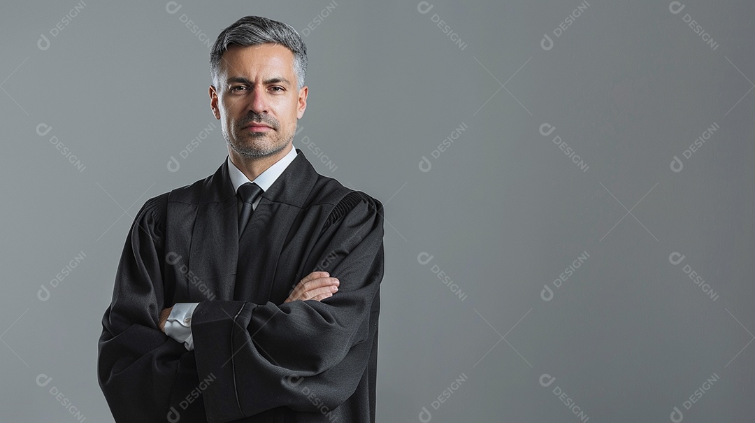 Advogado masculino expressando afeto isolado em fundo de cor branca