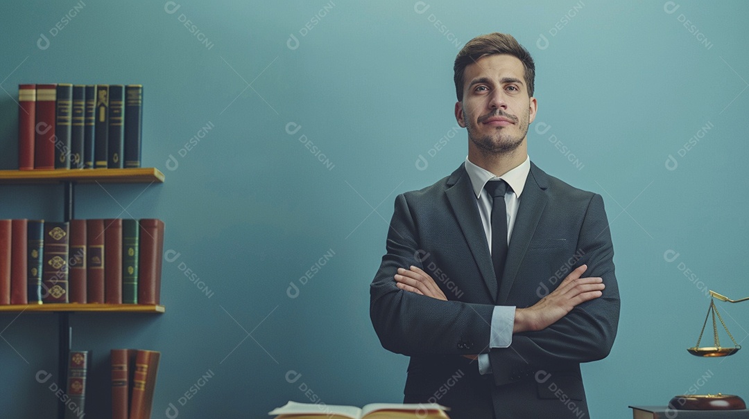 Advogado masculino expressando afeto isolado em fundo de cor branca