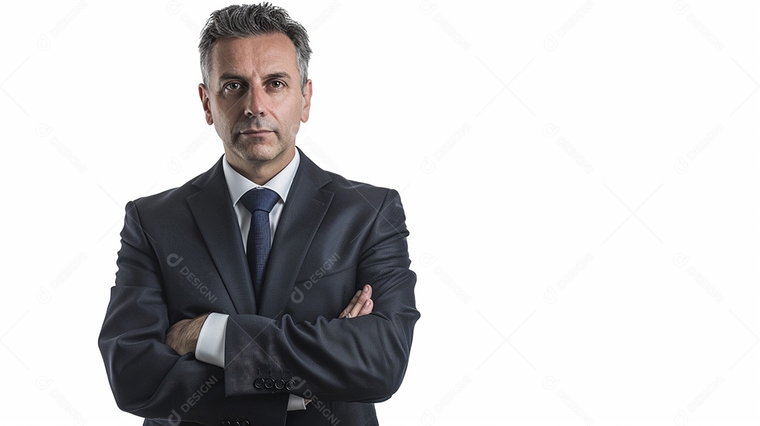 Advogado masculino expressando afeto isolado em fundo de cor branca